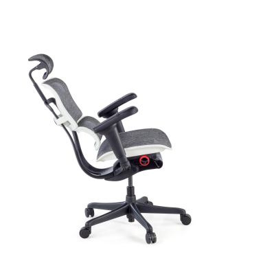 sedia gaming bianco struttura nera gaming rete transpirante braccioli regolabili 5d supporto lombare poggiatesta 6