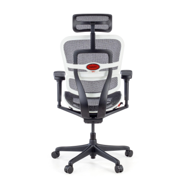 sedia gaming bianco struttura nera gaming rete transpirante braccioli regolabili 5d supporto lombare poggiatesta 7