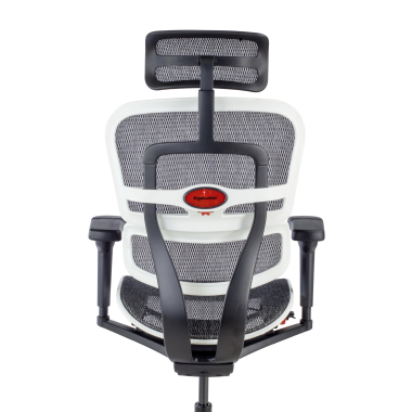 sedia gaming bianco struttura nera gaming rete transpirante braccioli regolabili 5d supporto lombare poggiatesta 4