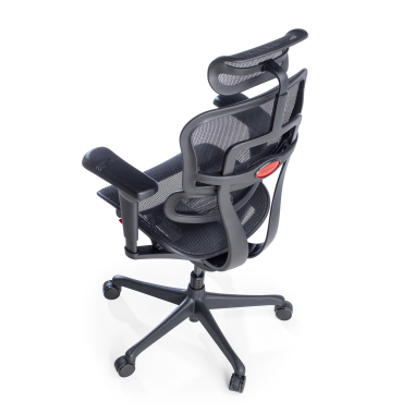 sedia gaming nero struttura nera gaming rete transpirante braccioli regolabili 5d supporto lombare poggiatesta 10