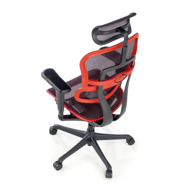 sedia gaming rosso struttura nera gaming rete transpirante braccioli regolabili 5d supporto lombare poggiatesta 10