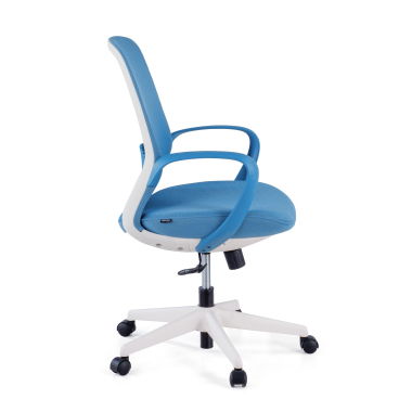 sedia girevole blu whisper rete transpirante braccioli fissi 5