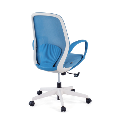sedia girevole blu whisper rete transpirante braccioli fissi 7