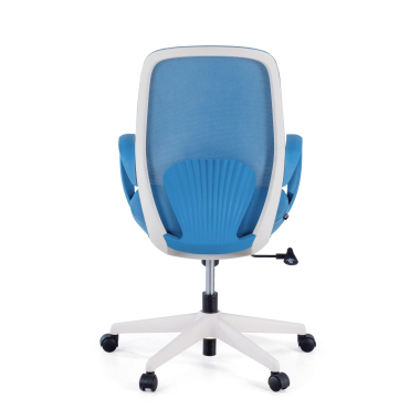 sedia girevole blu whisper rete transpirante braccioli fissi 8