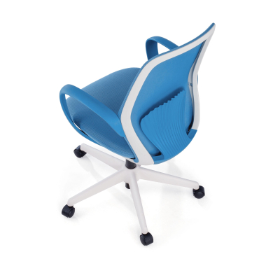 sedia girevole blu whisper rete transpirante braccioli fissi 9