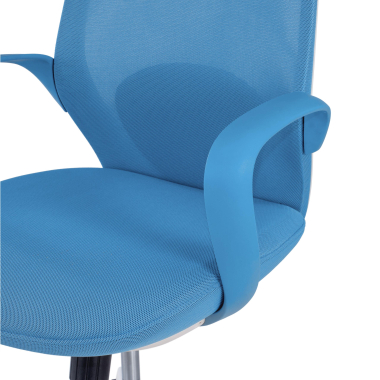 sedia girevole blu whisper rete transpirante braccioli fissi 4
