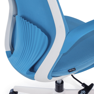 sedia girevole blu whisper rete transpirante braccioli fissi 6