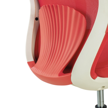 sedia girevole rosso whisper rete transpirante braccioli fissi 6
