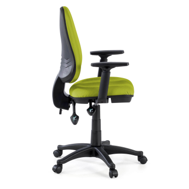 sedia da ufficio verde con bracci tessuto braccioli regolabili 1d 4