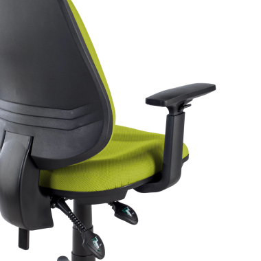 sedia da ufficio verde con bracci tessuto braccioli regolabili 1d 9