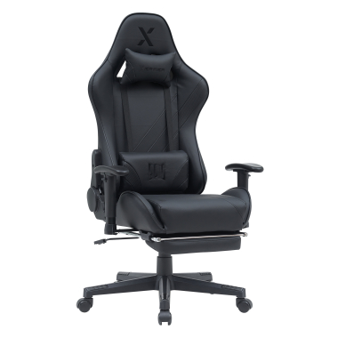 sedia gaming nero epic ecopelle braccioli mobili cuscino lombare e cervicale poggiatesta poggiapiedi estensibile 1