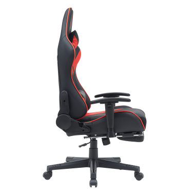 sedia gaming rosso epic ecopelle braccioli mobili cuscino lombare e cervicale poggiatesta poggiapiedi estensibile 7