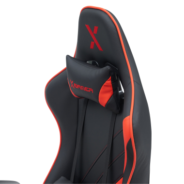 sedia gaming rosso epic ecopelle braccioli mobili cuscino lombare e cervicale poggiatesta poggiapiedi estensibile 5