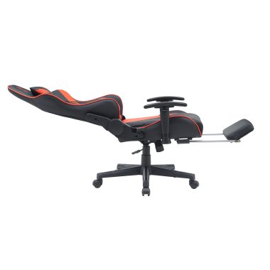 sedia gaming rosso epic ecopelle braccioli mobili cuscino lombare e cervicale poggiatesta poggiapiedi estensibile 4