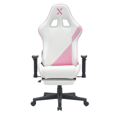 sedia gaming bianco rosa epic ecopelle braccioli mobili cuscino lombare e cervicale poggiatesta poggiapiedi estensibile 10