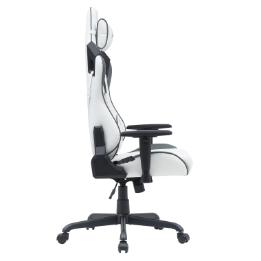sedia gaming bianco grigio hero ecopelle braccioli mobili cuscino lombare e cervicale poggiatesta 7