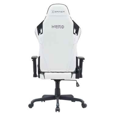 sedia gaming bianco grigio hero ecopelle braccioli mobili cuscino lombare e cervicale poggiatesta 6