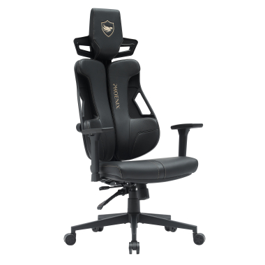 sedia gaming nero phoenix tessuto braccioli regolabili 3d poggiatesta 1