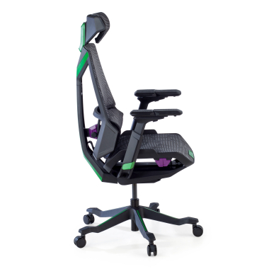 sedia gaming verde blooddragon rete transpirante braccioli regolabili 6d supporto lombare poggiatesta 8
