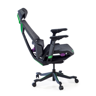 sedia gaming verde blooddragon rete transpirante braccioli regolabili 6d supporto lombare poggiatesta 7