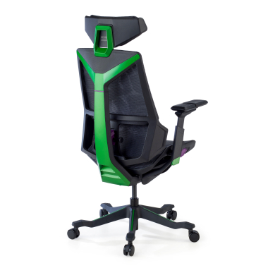 sedia gaming verde blooddragon rete transpirante braccioli regolabili 6d supporto lombare poggiatesta 9