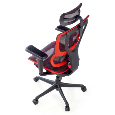 sedia gaming rosso sedia da gaming rete transpirante braccioli regolabili 5d supporto lombare poggiatesta 10