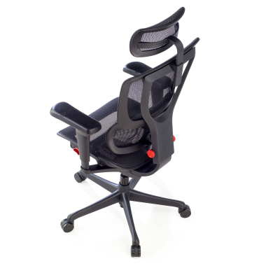 sedia gaming nero sedia da gaming rete transpirante braccioli regolabili 5d supporto lombare poggiatesta 11