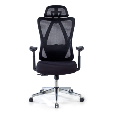 sedia ergonomica nero matrix rete transpirante braccioli mobili supporto lombare poggiatesta 3