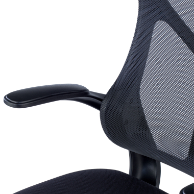 sedia da ufficio nero raptor rete transpirante braccioli ribaltabili 8