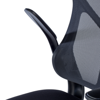 sedia da ufficio nero raptor rete transpirante braccioli ribaltabili 7