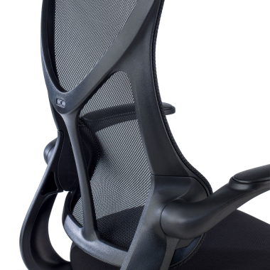 sedia da ufficio nero raptor rete transpirante braccioli ribaltabili 5