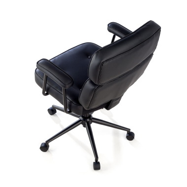 sedia da ufficio nero royale ecopelle braccioli fissi 9