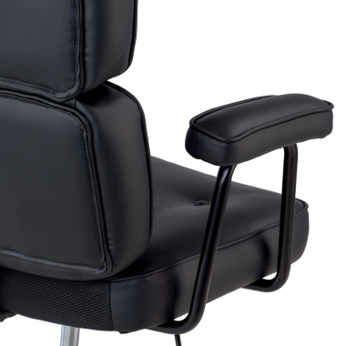 sedia da ufficio nero royale ecopelle braccioli fissi 5
