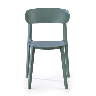 sedia da conferenza verde moon di plastica senza braccioli 3