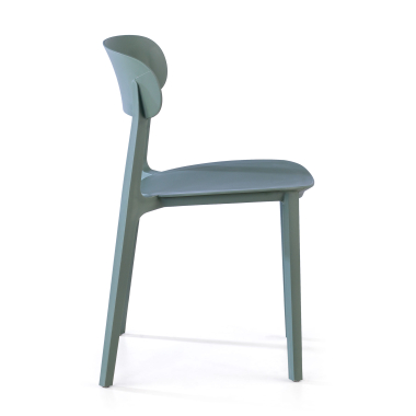 sedia da conferenza verde moon di plastica senza braccioli 4
