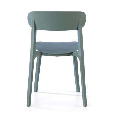 sedia da conferenza verde moon di plastica senza braccioli 8