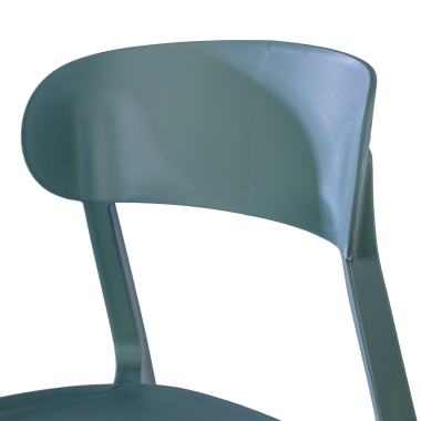sedia da conferenza verde moon di plastica senza braccioli 7
