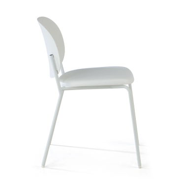sedia da conferenza bianco mila di plastica senza braccioli 3
