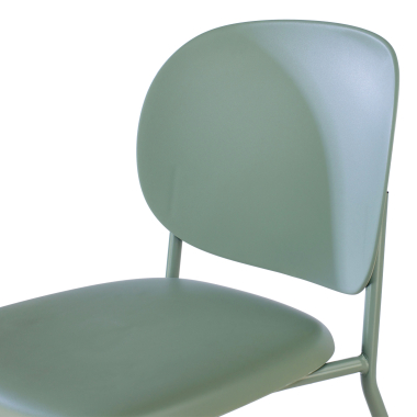 sedia da conferenza verde mila di plastica senza braccioli 6