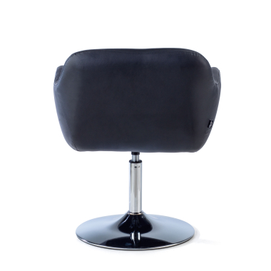 sedia per sala dattesa nero space ecopelle braccioli fissi 8