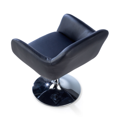 sedia per sala dattesa nero space ecopelle braccioli fissi 6