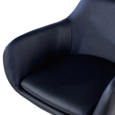 sedia per sala dattesa nero space ecopelle braccioli fissi 7