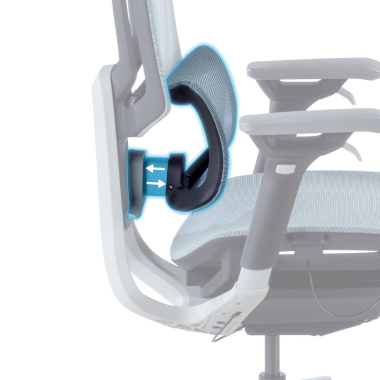 sedia ergonomica blu valkyr rete transpirante braccioli regolabili 4d doppio supporto lombare poggiatesta 5