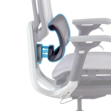 sedia ergonomica grigio valkyr rete transpirante braccioli regolabili 4d doppio supporto lombare poggiatesta 5
