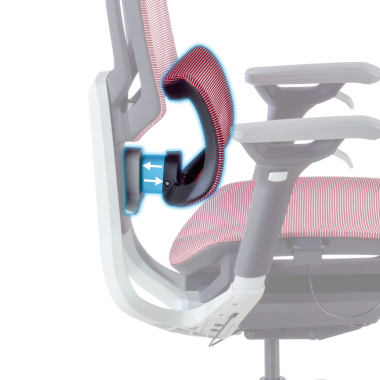 sedia ergonomica rosso valkyr rete transpirante braccioli regolabili 4d doppio supporto lombare poggiatesta 5