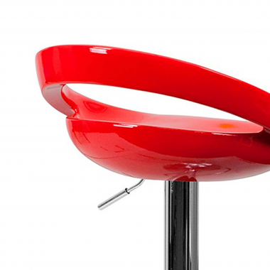outlet sedia da ufficio rosso danko di plastica senza braccioli 3