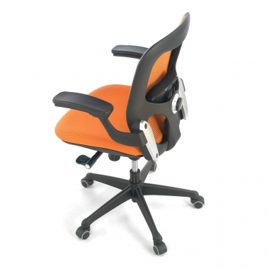 outlet sedia da ufficio arancione amira rete transpirante braccioli mobili 8