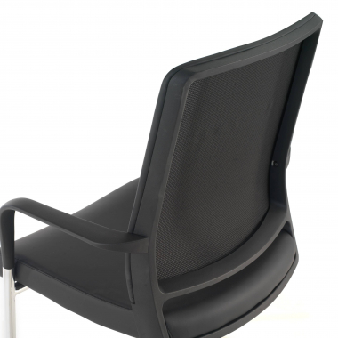 outlet sedia da ufficio nero bali ecopelle braccioli fissi 5