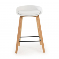 Sgabello da Cucina Helsinki, design scandinavo, gambe in legno 210859 - (Outlet)