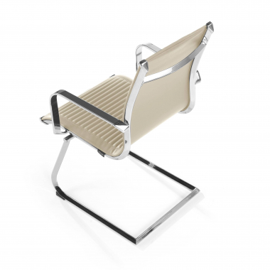 outlet sedia da ufficio beige brenton ecopelle braccioli fissi 8